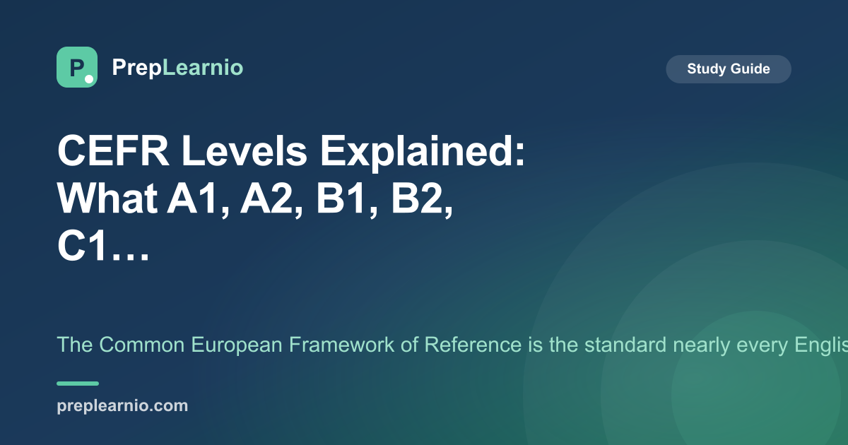CEFR Levels Explained: What A1, A2, B1, B2, C1 and C2 Really Mean ...